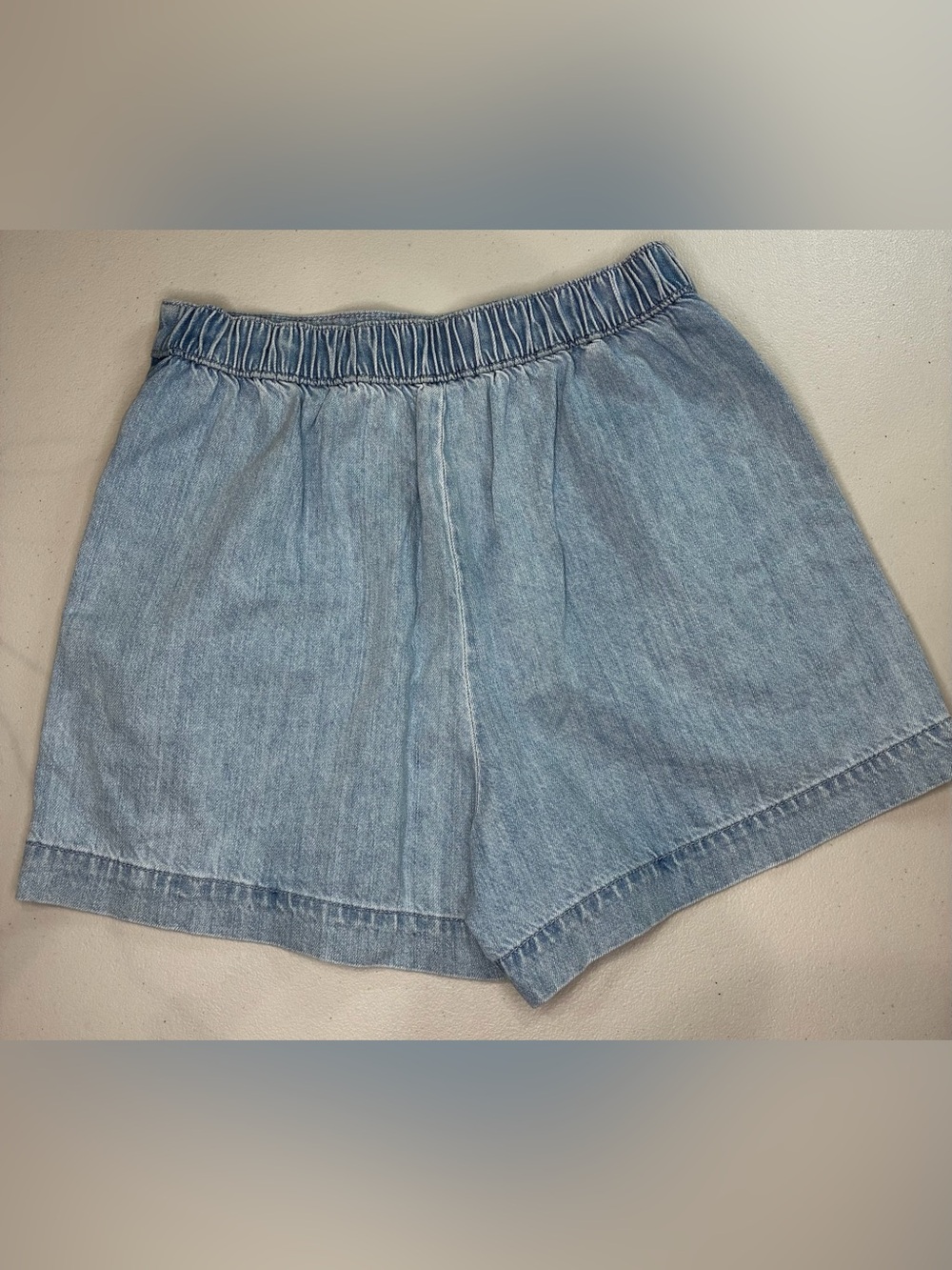 Women’s Madewell Light Wash High-Rise Pleated Denim Shorts- size S‎ - Picture 7 of 8